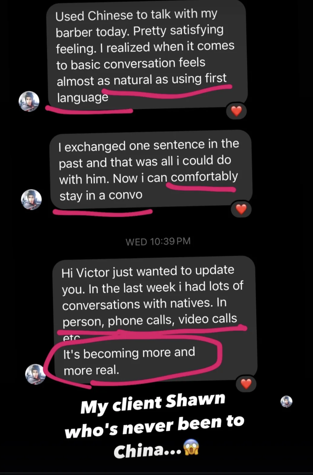 Chinese at the barber